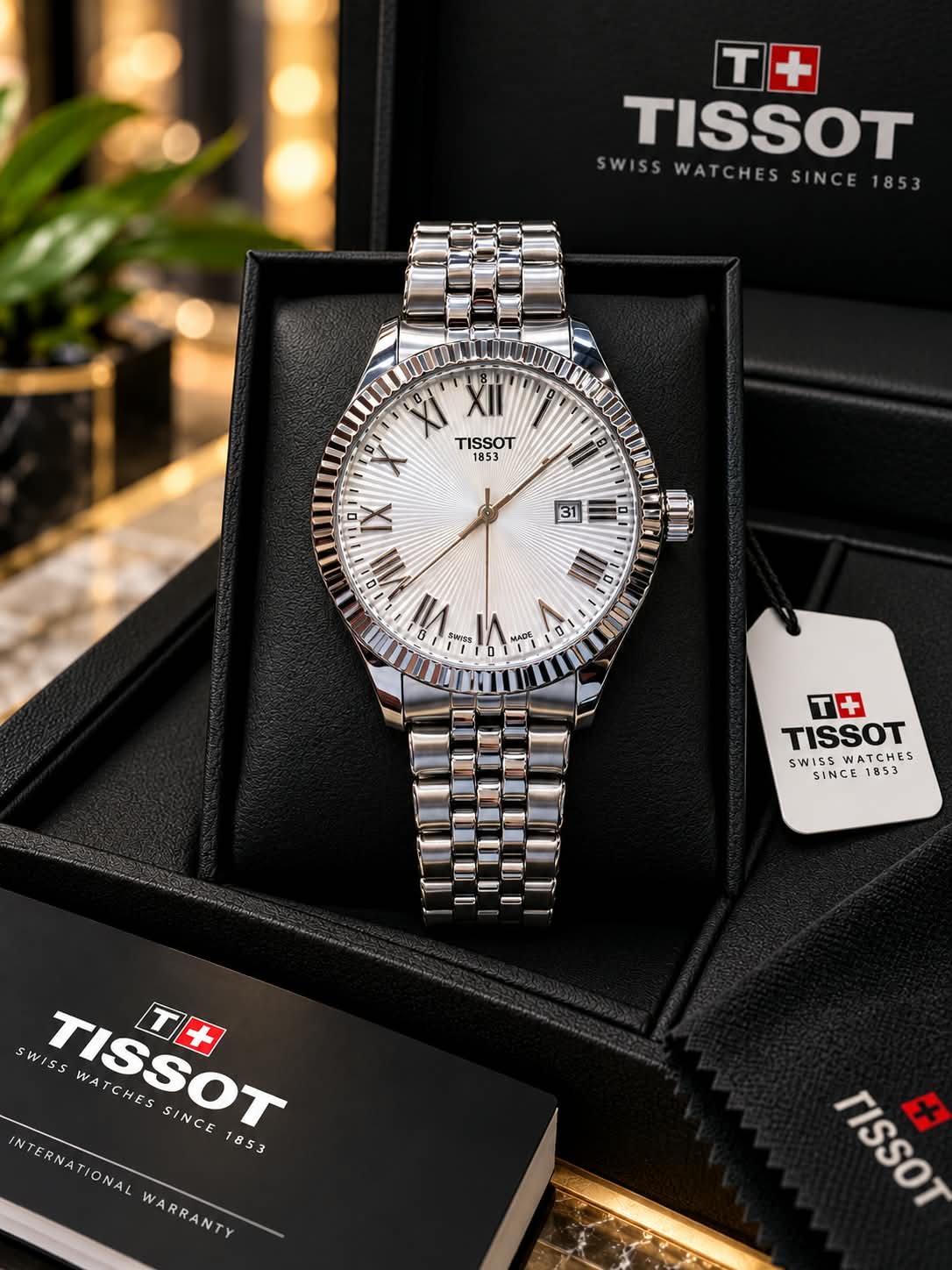 Premium Tissot Style Men’s Watch – Elegant Stainless Steel Wristwatch
