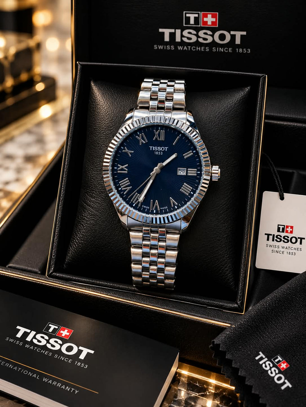 Premium Tissot Style Men’s Watch – Elegant Stainless Steel Wristwatch
