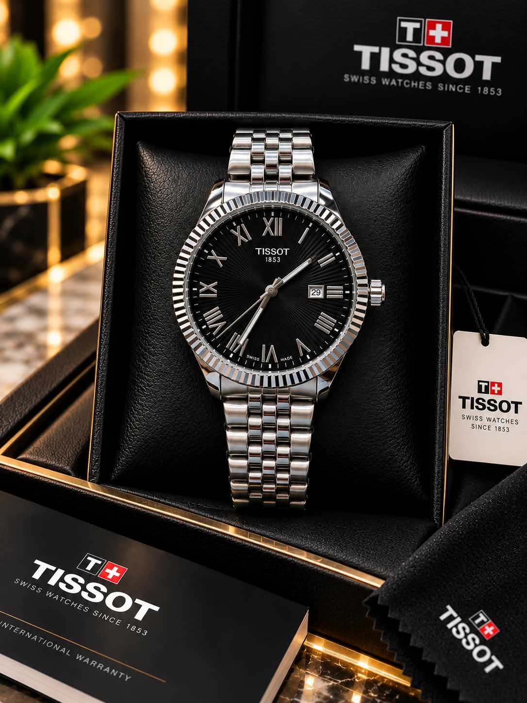 Premium Tissot Style Men’s Watch – Elegant Stainless Steel Wristwatch